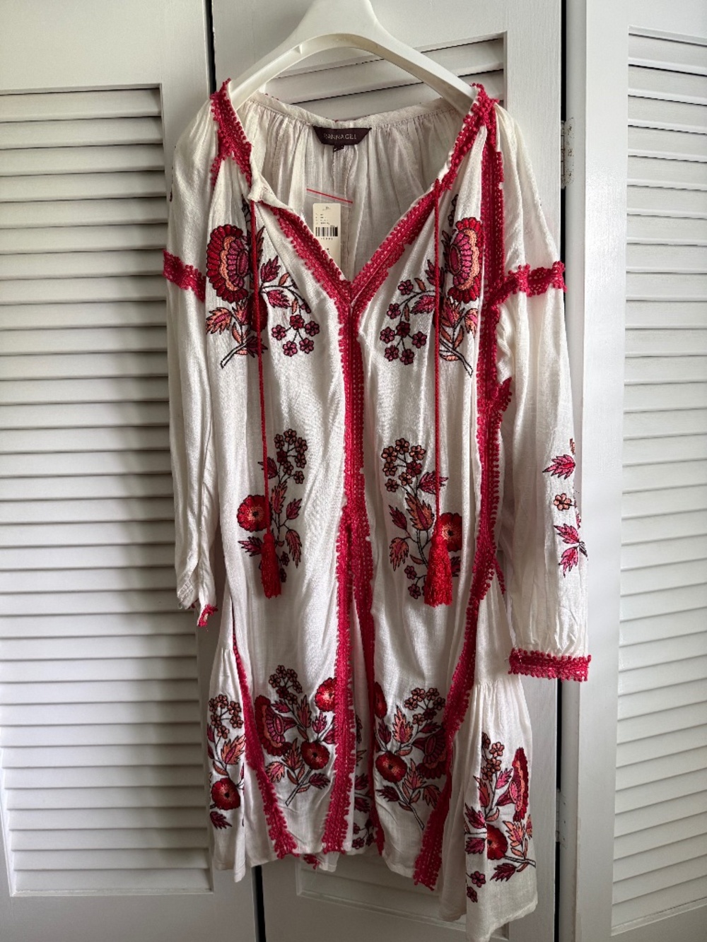 Anthropologie Ran a Gill Floral Embroidered Dress